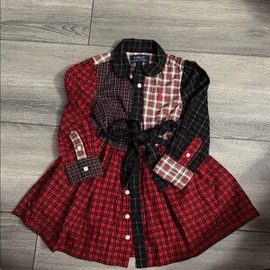 Polo by Ralph Lauren Kids Plaid Dress - Red and Black
